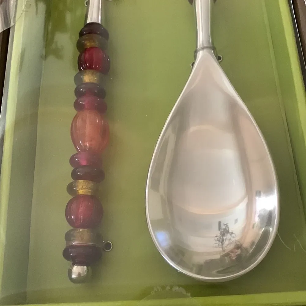 Pier One Beaded Salad Set NIB